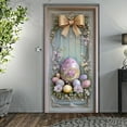 thumbnail image 6 of Cheapark Easter Door Curtain Polyester Large for Party Room Garden Wall Decoration Holiday Background Spring Easter Decor Model FHJML-21, 6 of 6
