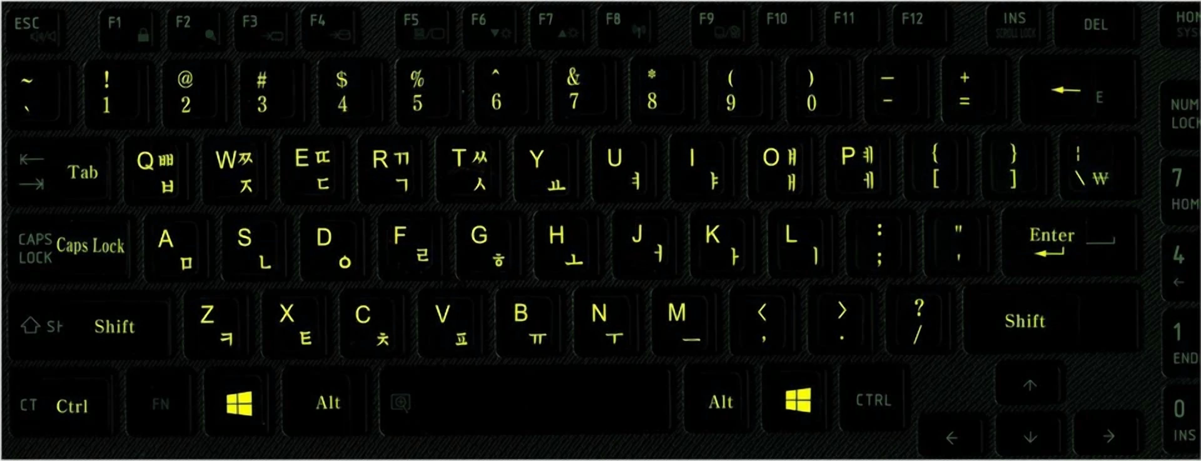 BUTTERFLY- Korean Fluorescent Keyboard Sticker Printed In Korea 형광 스티커! 5 Stickers
