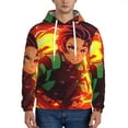 thumbnail image 3 of Demon Slayer Trendy Cartoon Men'S Fleece Hooded Hoodie, hoodies for women men with pockets,Fall Fashion 2025 Pullover Sweaters Winter Clothes, 3 of 9