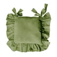 thumbnail image 3 of colaxi Chair Cushion with Ties 40x40cm Cotton Filling Soft Comfortable Ruffles Seat Mat Seat Cushion for Farmhouse Home Wedding Decoration green, 3 of 10