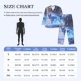 thumbnail image 2 of Mens Pajamas Set - Glowing Winter Arctic Fox Comfy Long Sleeve Button Up Pajama Sets for Men 2 Piece, Soft Sleepwear Nightwear Pjs Lounge Sets for Men with Pockets, 2 of 5