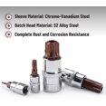 thumbnail image 3 of Torx Bit Socket Set, 34 pcs Set with Case, T6-T70, 1/4", 1/2" & 3/8" Drive, Solid and Tamper Proof Star Bit Socket Set, 3 of 6