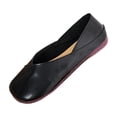 thumbnail image 2 of Crunowin Women's Retro Shallow Flats, Round Toe Breathable Casual Minimalist Look Comfort Shoes Black 5.5, 2 of 9