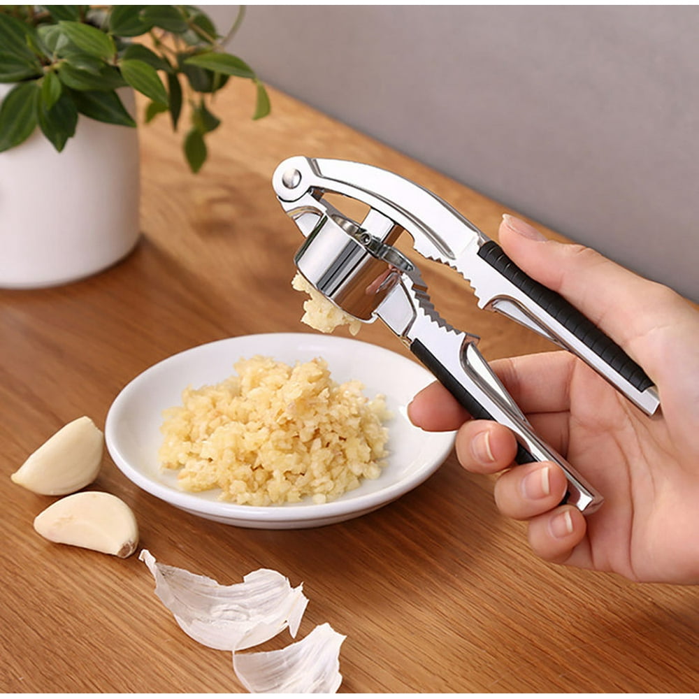 YXwin Garlic Press 2 in 1 Professional Zinc Alloy Garlic Mincer Ginger Squeezer Heavy Duty