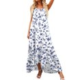 thumbnail image 2 of Lenago Robe de Bal Grande Taille Mode Femmes Robes Col Rond Été Imprimé Décontracté Sans Manches Vacances Plage Longue Robe Été Plage Robes en Solde, 2 of 9