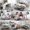 thumbnail image 5 of Cal King 4 Piece Bedding Set Abstract Brown Gray Marble Soft Breathable Duvet Cover and Pillowcase,Modern Watercolor Liquid Duvet Cover Set Washable Bed Sheets for Bedroom Dormitory Guest Room, 5 of 9