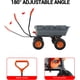 thumbnail image 2 of Historyli Carro de volteo de polietileno resistente de 800 lb con liberación rápida y neumático, carro utilitario todoterreno para jardín/granja, gris, 2 of 8