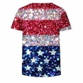 thumbnail image 4 of UVEASISHA Short Sleeve T Shirt for Women American Flag Graphic July Fourth Tee Tops Plus Size Lightweight Crew Neck Casual Summer Tees Red XXXXXL, 4 of 5