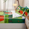 thumbnail image 4 of catabedysis Cartoon Camping Zipper Full Size Comforter Sets with Fitted Sheet and 2 Pillowcases,Camper Tent Print Zipper Bedding Set For Boys,Multicolor,Polkadot Reversible,4 Pieces, 4 of 7