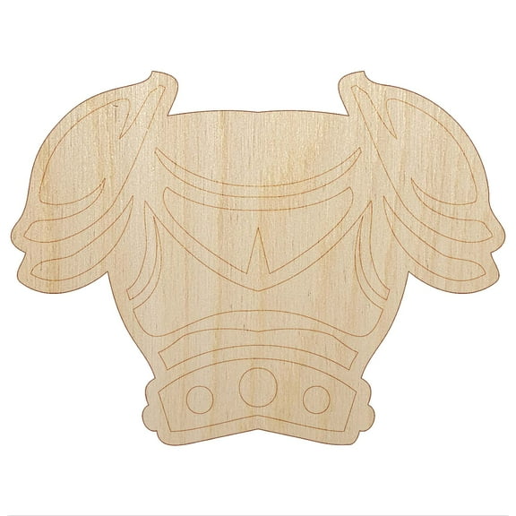 Fantasy Medieval Plate Armor Wood Shape Unfinished Piece Cutout Craft DIY Projects - 4.70 Inch Size - 1/8 Inch Thick