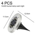 thumbnail image 2 of Paquete de 4 luces solares de tierra, 10/12 luces solares LED para jardín, luces de paisaje impermeables para exteriores, 2 of 5