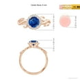 thumbnail image 5 of ANGARA Natural 1 Ct Vintage Inspired Sapphire Flower and Vine Ring in 14K Rose Gold for Women (Size-6mm) | September Birthstone, Anniversary, Jewelry Gift for Women | Natural Blue Sapphire Ring, 5 of 10