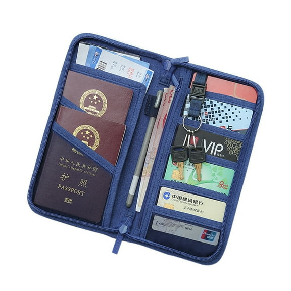FELTECHELECTR Dark Blue Passport Case 1Set Specially Crafted As A Travel Documents Wallet For Convenient Organization