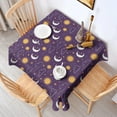 thumbnail image 2 of Purple Sun Moon Cloud Star Pattern Square Tablecloth,Waterproof Square Table Cover,Wipeable Spillproof Washable Table Cover for Home Kitchen Party Decor 60"x60"(152x152cm), 2 of 6