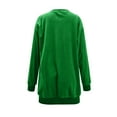 thumbnail image 4 of Fashion Crew Neck Sweatshirt for Women Letter Print Long Sleeve Casual Loose Pullover Tops Fall Winter Corduroy Shirts(Green,L), 4 of 5