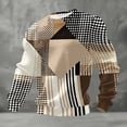 thumbnail image 1 of Ceisia Men's All-Season Casual Regular Fit Crew Neck Sweatshirt Modern Art Polka Dot Stripe Geometric Patchwork Print Waffle Knit Stretch Fabric Multicolor L Gifts, 1 of 3