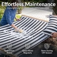 thumbnail image 6 of Sunnydaze 2-Person Quilted Polyester Spreader Bar Hammock, 450 lb Capacity - Black and White Stripe, 6 of 11