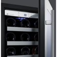 thumbnail image 5 of Summit Classic 15-Inch 34 Bottle Wine Cellar / Cooler - Stainless Steel / Black Cabinet - CL15WC, 5 of 6