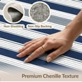 thumbnail image 6 of ODIKA 8'x10' Washable Area Rug Gingham Border Frame Wide Band Alternating Stripe Striped Stripes for Living Room, Under Sectional, Family , Durable, Non-Slip, 6 of 7
