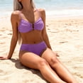thumbnail image 3 of Ankola 2 Piece Bikini Set U-Wire Cutout Popular Swimsuit High Waisted Textured 2026 Summer Beach Swim Bathing Suits, 3 of 5