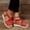 Red, variant on AXXD Beige Sandals for Women Summer Strap Fish Mouth Sloping Heel Casual Sandals