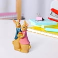 thumbnail image 5 of Large Size Easter Couple Bunny Resin Statues, Eye-Catching Rabbit Decorations for Living Room, Entryway and Bedroom, Durable Resin Crafts that Make Bold Easter Decor Home Accents, 6*4in, A, 5 of 7