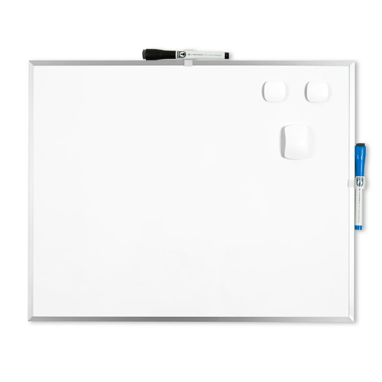 That 2-inch square white plastic magnet with what looks like an N in a  circle on it is a whiteboard magnet from a company named U Brands (the N is  actually a