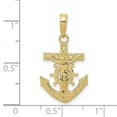 thumbnail image 4 of Auriga Fine Jewelry 10K Yellow Gold Mariners Crucifix Cross Pendant for Women (L-26 mm,W-14.75 mm), 4 of 6