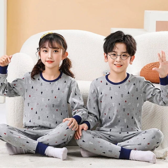 Pijamas de Navidad para niños y niñas, ropa de dormir de oso de dibujos animados, ropa de conjunto de noche, 6, 8, 10, 12 y 14 años