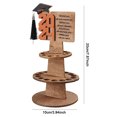 thumbnail image 2 of Portamonedas de madera de doble capa con 25 agujeros decoración para sombrero de graduación soporte para dinero para decoración de aniversario y cumpleaños, 2 of 5