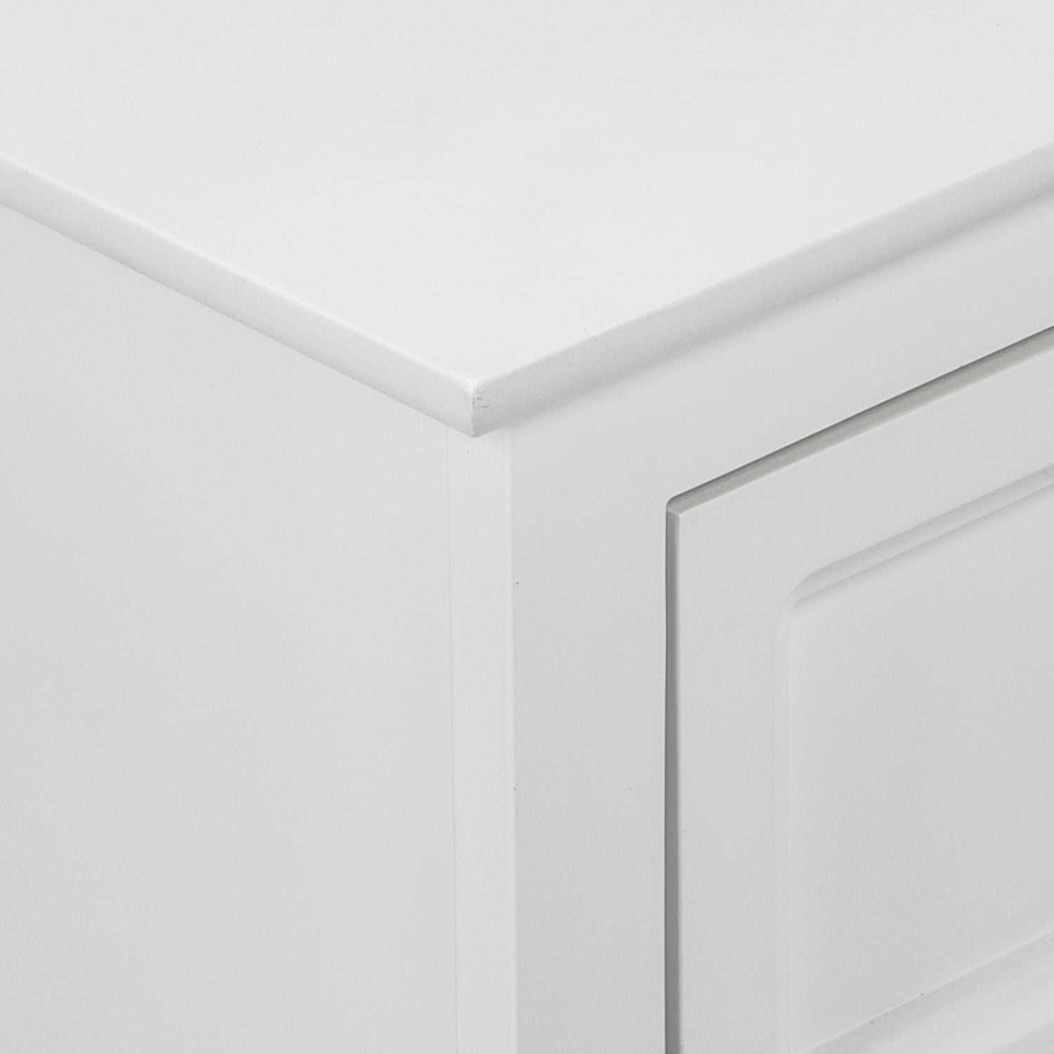 UBesGoo Nightstand, 2-Drawer Bedside Table, Wood End Side, Country Style Set of 2,White