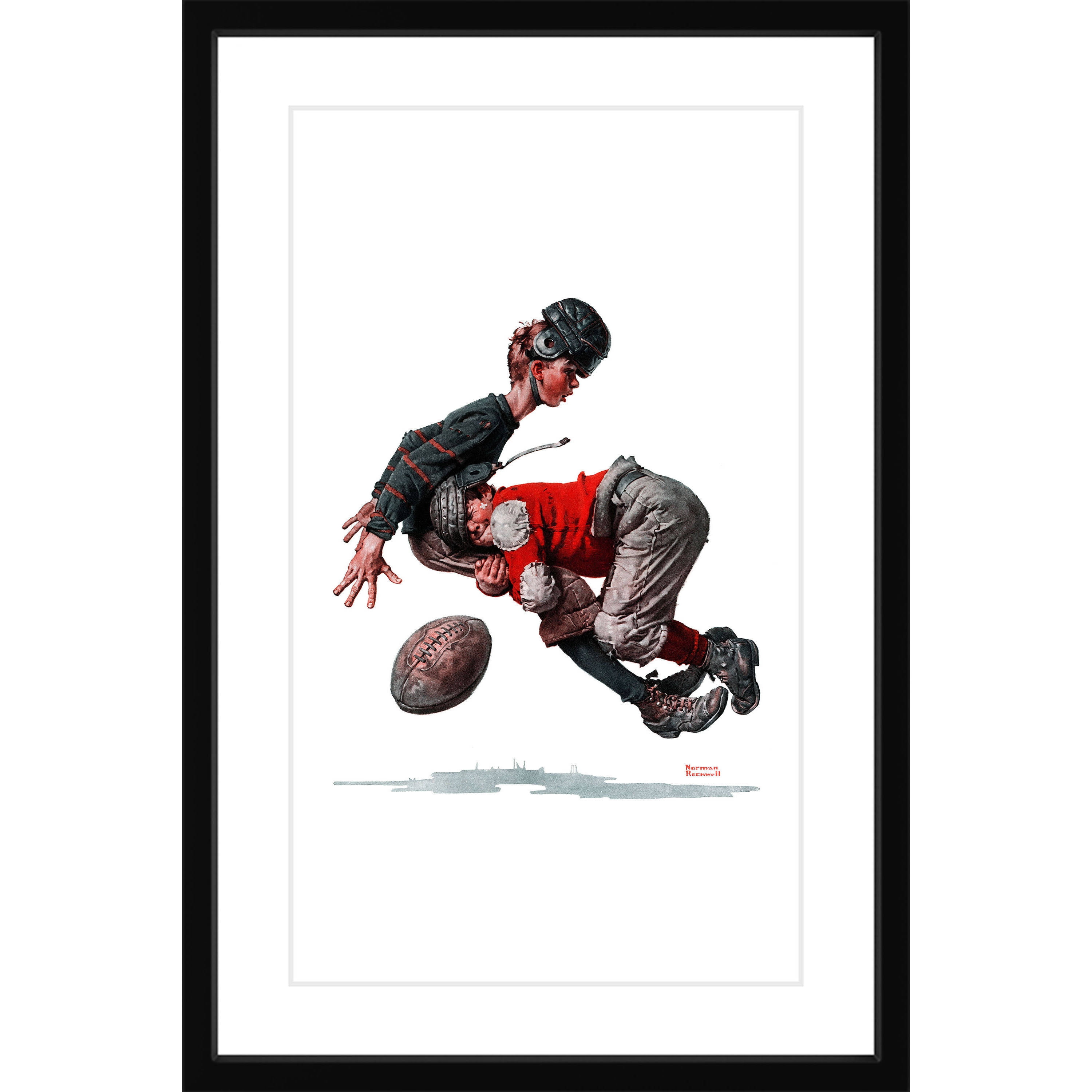 Marmont Hill Inc Norman Rockwell 'Fumble' Marmont Hill Framed Art Print - Multi-color