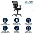 thumbnail image 3 of Flash Furniture Nicholas Ergonomic Mid-Back Swivel Office and Gaming Chair, Black, 3 of 21