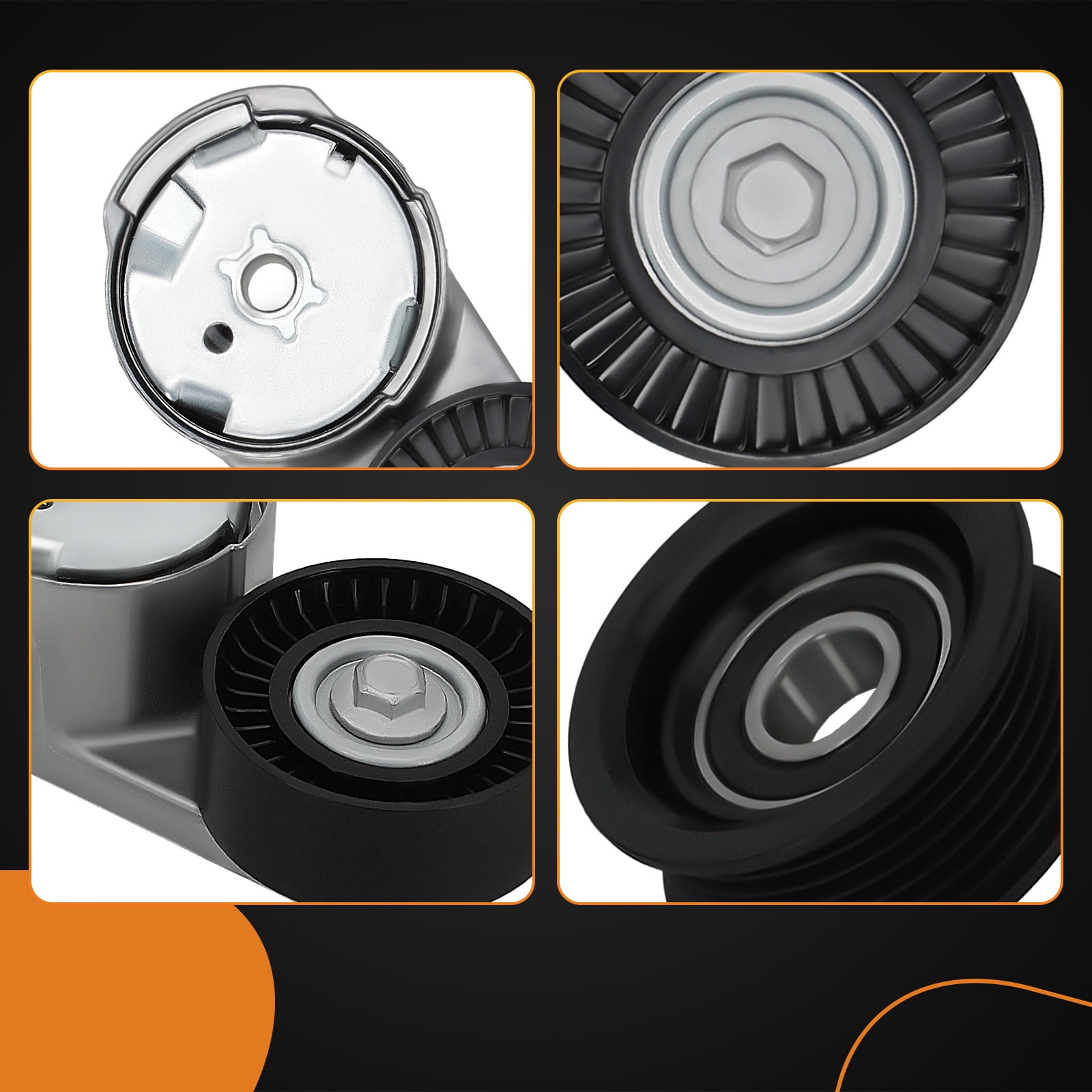 maXpeedingrods Tensioner Pulley Idler Pulley and Belt Tensioner Kit for Dodge Grand Caravan/Charger/Durango/Journey/Challenger/Avenger for Ram/Chrysler/Jeep 3.6L V6 Replace# 39282 38082