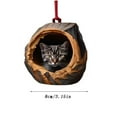 thumbnail image 3 of SLYNSHome Christmas Tree Cat Ornament - 3.1 inch - Flat Acrylic Kitty 鈥?Xmas Pet Memorial Gift for Home,Car,Backbag Decoration, 3 of 6