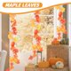 thumbnail image 2 of KAKOWELY Hojas artificiales de arce otoñal para decoración de Acción de Gracias y Halloween, ideal para el jardín del hogar., 2 of 5