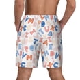 thumbnail image 2 of Lsque Mens Swim Trunks Scandinavian Alphabet Pattern - Bathing Suit Compression Liner - Beach Swim Shorts Swimwear - (S-3XL) - Stretch Quick Dry -XX-Large, 2 of 9