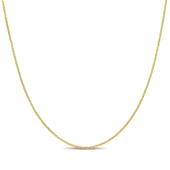 Everly Women's 0.7mm Diamond-Cut 14k Yellow Gold Cable Chain Necklace
