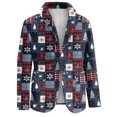thumbnail image 5 of BdTemWBs Christmas Suit for Men Ugly Lightweight Xmas Printed Blazer Casual One Button Holiday Party Fit Jacket with Pockets (Dark Blue-05,M), 5 of 6