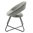 thumbnail image 6 of Side Dining Chair, Set of 2, Black Grey Gray, Fabric, Modern Contemporary, Kitchen Room Cafe Bistro Restaurant Hospitality, 6 of 8