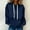 Dark Blue, variant on Denim Hoodies for Women Long Sleeve Pullover Sweatshirts Jean Jacket with Pockets
