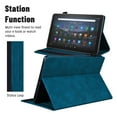 thumbnail image 6 of Dteck Case for All-New Amazon Fire HD 10 and Fire HD 10 Plus Tablet (Only Compatible with 11th Generation 2021 Release), Multiple Viewing Angles Stand Folio Cover with Pocket Auto Wake/Sleep,Blue, 6 of 6