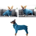 thumbnail image 3 of Unique Zipper Pocket, Cozy & Warm Material Fleece Dog Coat, Easy to Take On & Off for Small Dogs, Solid Color & Drawstring Design for Enhanced Style, 3 of 6