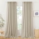 thumbnail image 1 of Cortinas RYB HOME de lino texturizado semitransparente, 2 paneles, color beige, 1 of 6