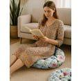 thumbnail image 4 of Vargottam Coussin de Méditation Rond 22 Pouces - Coussin de Sol en Coton Tufté avec Mousse à Mémoire de Forme pour Yoga, Lecture, Relaxation et Assise Intérieure, 4 of 7