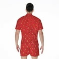 thumbnail image 2 of Red Strawberry Short Sleeve Men'S Rompers, Food Lover Casual Summer Jumpsuits Outfit, 2 of 4