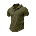 thumbnail image 5 of Gytharion Workout Tops Men Short Sleeve Hooded T-Shirts Drawstring Lightweight Pullover Summer Athletic Hoodies, 5 of 8