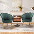 thumbnail image 3 of Apeaka Velvet Accent Chair Living Room Chairs Modern Armchair Upholstered Chair with Wing Side and Metal Legs for Home Kitchen Office Bistro Cafe, 3 of 5