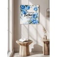 thumbnail image 6 of Wall Art Prints, Happy Father's Day Framed Canvas Prints for Bedroom Living Room Bathroom Office, Blue Spring Garden Floral Gallery Wrap Wall Art Poster for Gifts Home Decor 24"x24", 6 of 9
