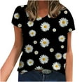 thumbnail image 2 of DEELLEEO Blouse d'Été à Imprimé pour Femmes T-Shirts à Manches Courtes Hauts, 2 of 6